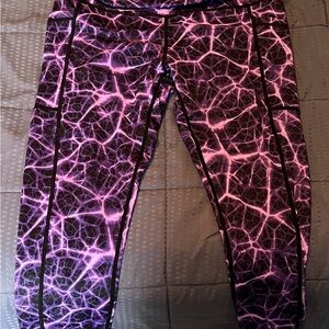 Constantly Varied Gear Electric Purple and Black Leggings - Capri
